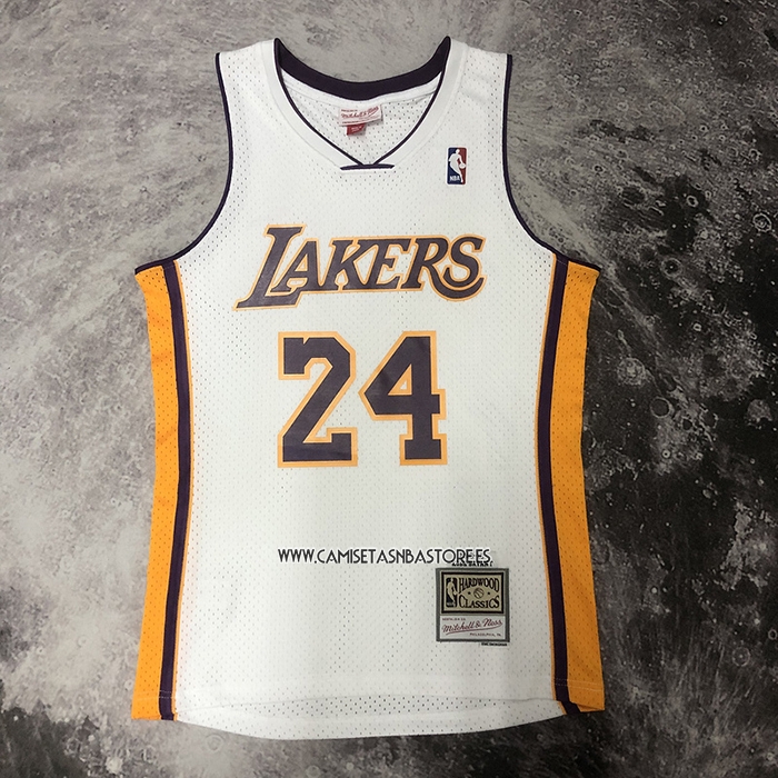 Kobe Bryant NO 24 Camiseta Los Angeles Lakers Mitchell & Ness 2009-10 Blanco